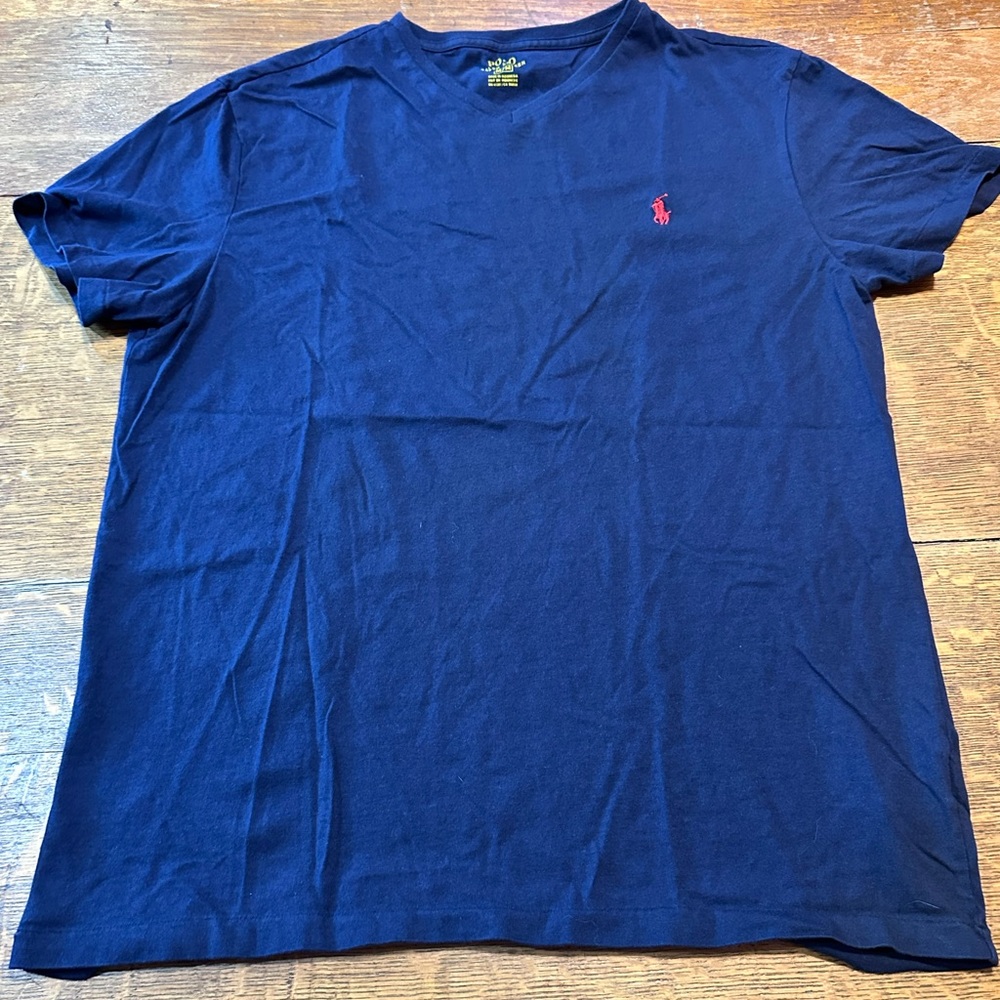 Polo Ralph Lauren‎ men’s medium tshirt navy v neck
